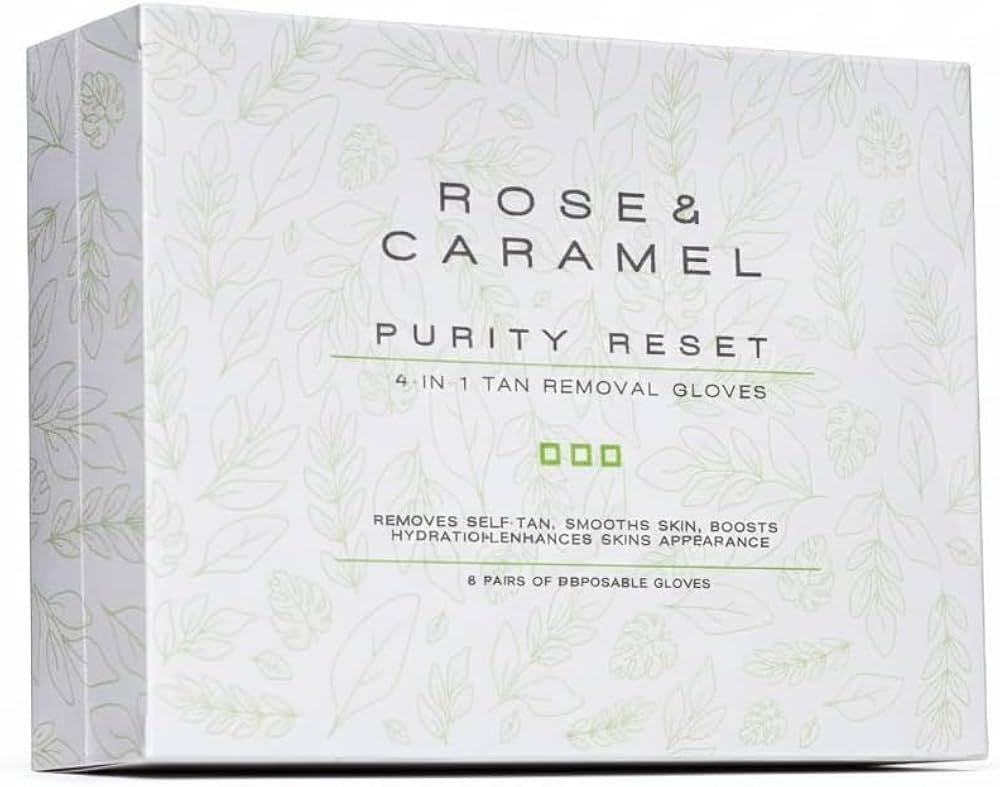 Rose & Caramel Purity Self Tan Remover Gloves, 4 in 1, Removes self tan, smooths skin, boosts ski... | Amazon (US)