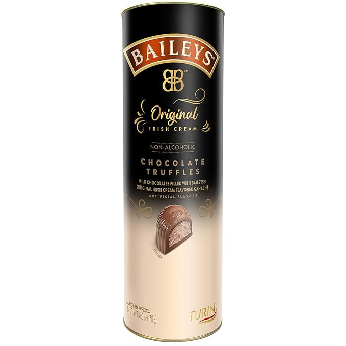 BAILEYS, Christmas Candy, Original Irish Cream, Non-Alcoholic Chocolate Truffles, Gift Tin, 6 Oz.... | Amazon (US)