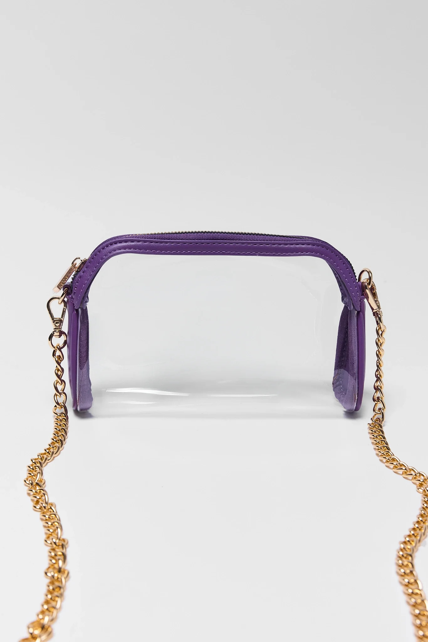 Purple Trim Clear Crossbody Bag | Avara