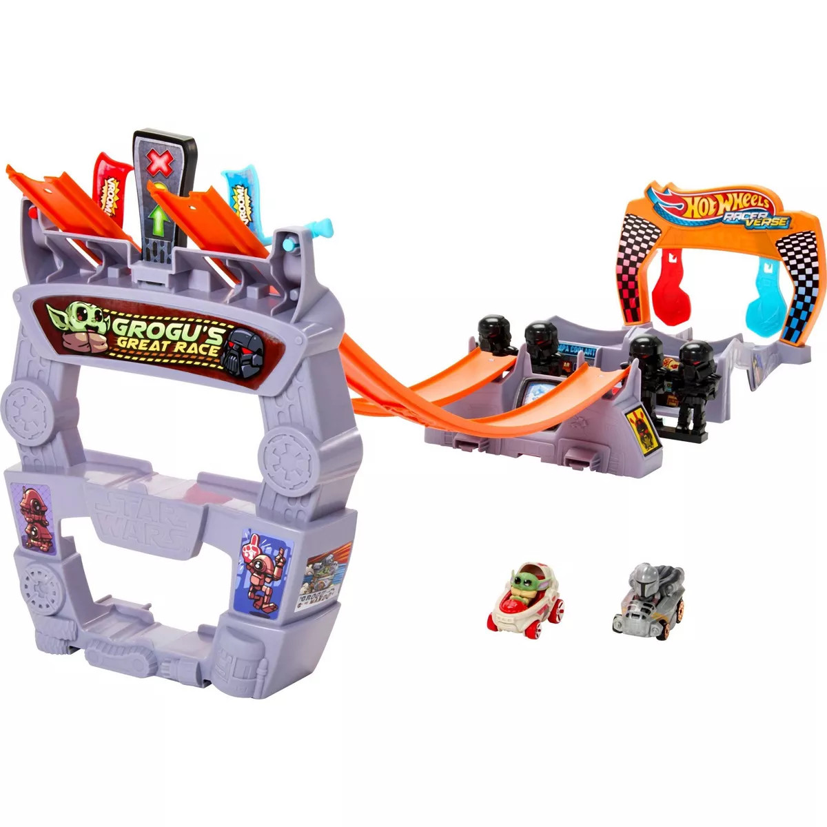 Hot Wheels RacerVerse Star Wars Grogu's Great Race Track Set | Target