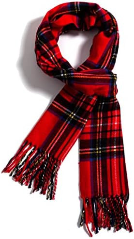 Scarf For Men Women Winter Warm Neck Plaid Solid Scarves Fall Softest Classic | Amazon (US)