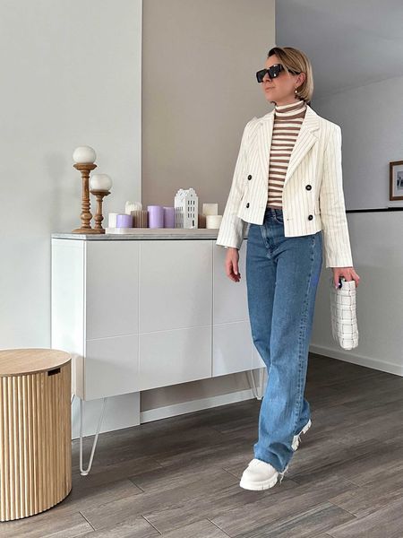 wide-high jeans style mit cropped blazer 

#LTKstyletip #LTKSeasonal #LTKunder50