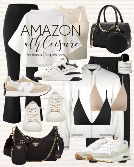 Shop these Amazon casual spring outfit and athleisure finds!  Joggers, sweatpants, flared leggings, Varsity jacket, New Balance 327, skims bra look for less, New Balance 550, Nike Air Max SC, Dolce Vita Zina Foam 360 Prada Re-Edition nylon bag, Barrel bag and more! 

Follow my shop @thehouseofsequins on the @shop.LTK app to shop this post and get my exclusive app-only content!

#liketkit #LTKstyletip #LTKmidsize #LTKshoecrush
@shop.ltk
https://liketk.it/4zwla