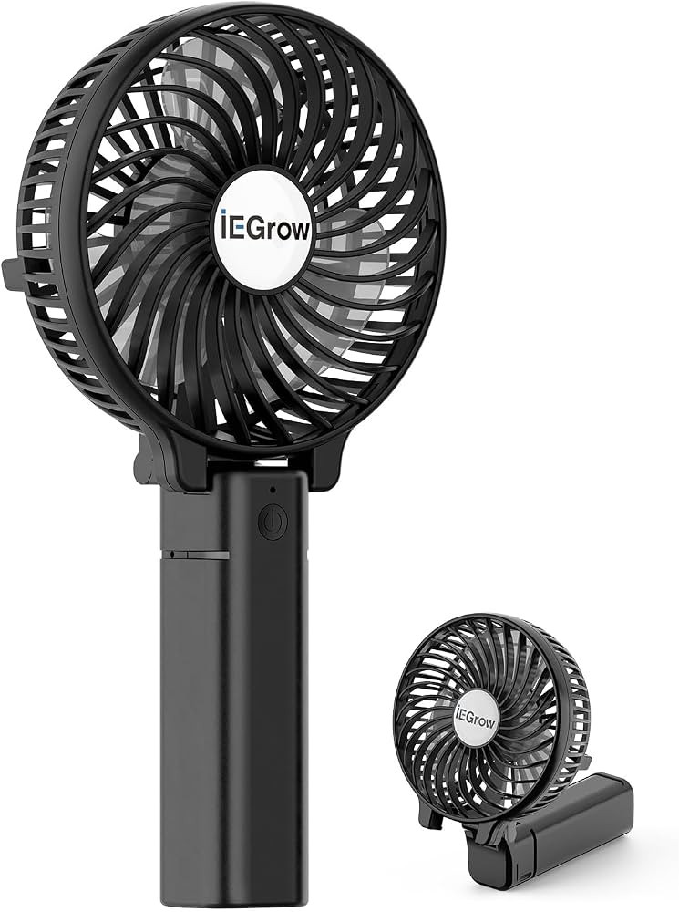 iEGrow Handventilator Tragbarer Mini Ventilatoren USB Wiederaufladbarer [2-9 Betriebsstunden] 3 G... | Amazon (DE)