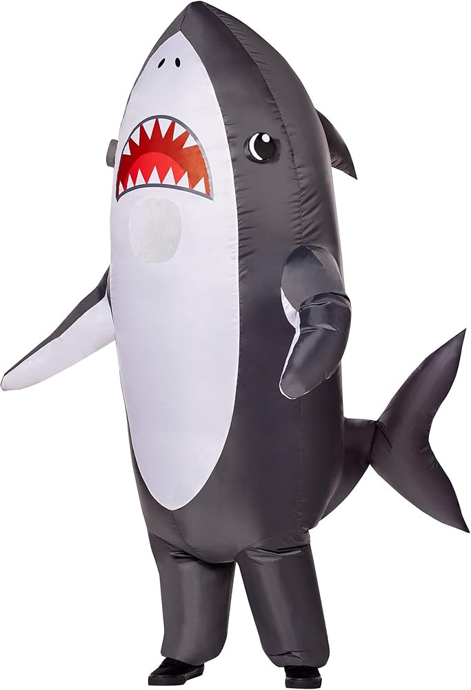 Spirit Halloween Shark Adult Inflatable Costume | Inflatable Halloween Costumes | Blow-Up Costume... | Amazon (US)