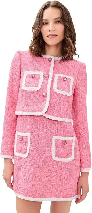 Cinq \u00e0 Sept Women's Contrast Auden Jacket | Amazon (US)