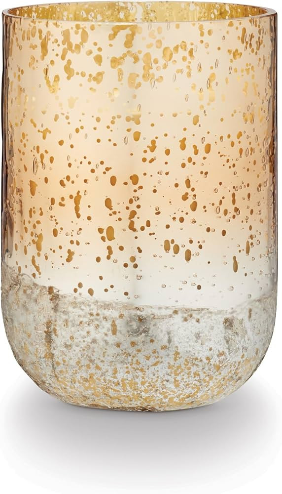 ILLUME Noble Holiday Winter White Large Crackle Glass Candle | Amazon (US)