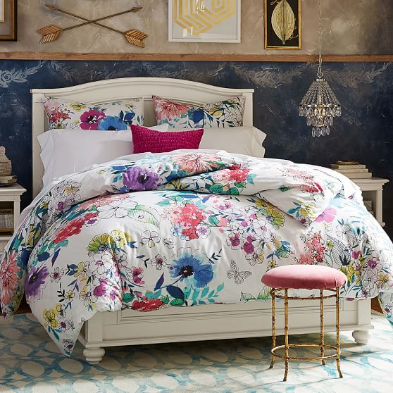 Bright Bouquet Duvet Cover + Sham | Pottery Barn Teen