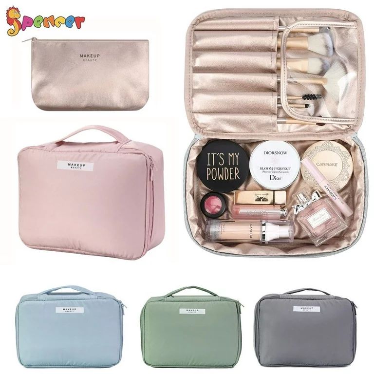 Spencer 9" Portable Travel Makeup Storage Bag Multifunction Waterproof Cosmetic Organizer Makeup ... | Walmart (US)
