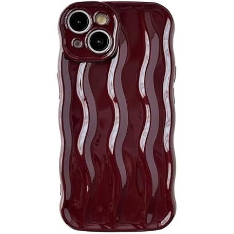 Anuck for iPhone 15 Case Wavy Edge Water Ripple Pattern Design, Cute Wave Curly Frame Shape Soft ... | Amazon (US)