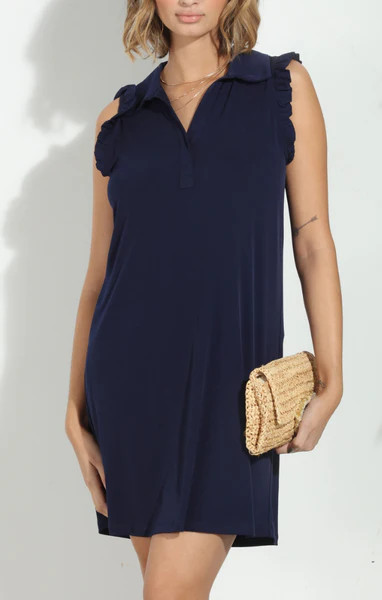 Ruffle Sleeveless Swing Dress | Mint Clothing Boutique