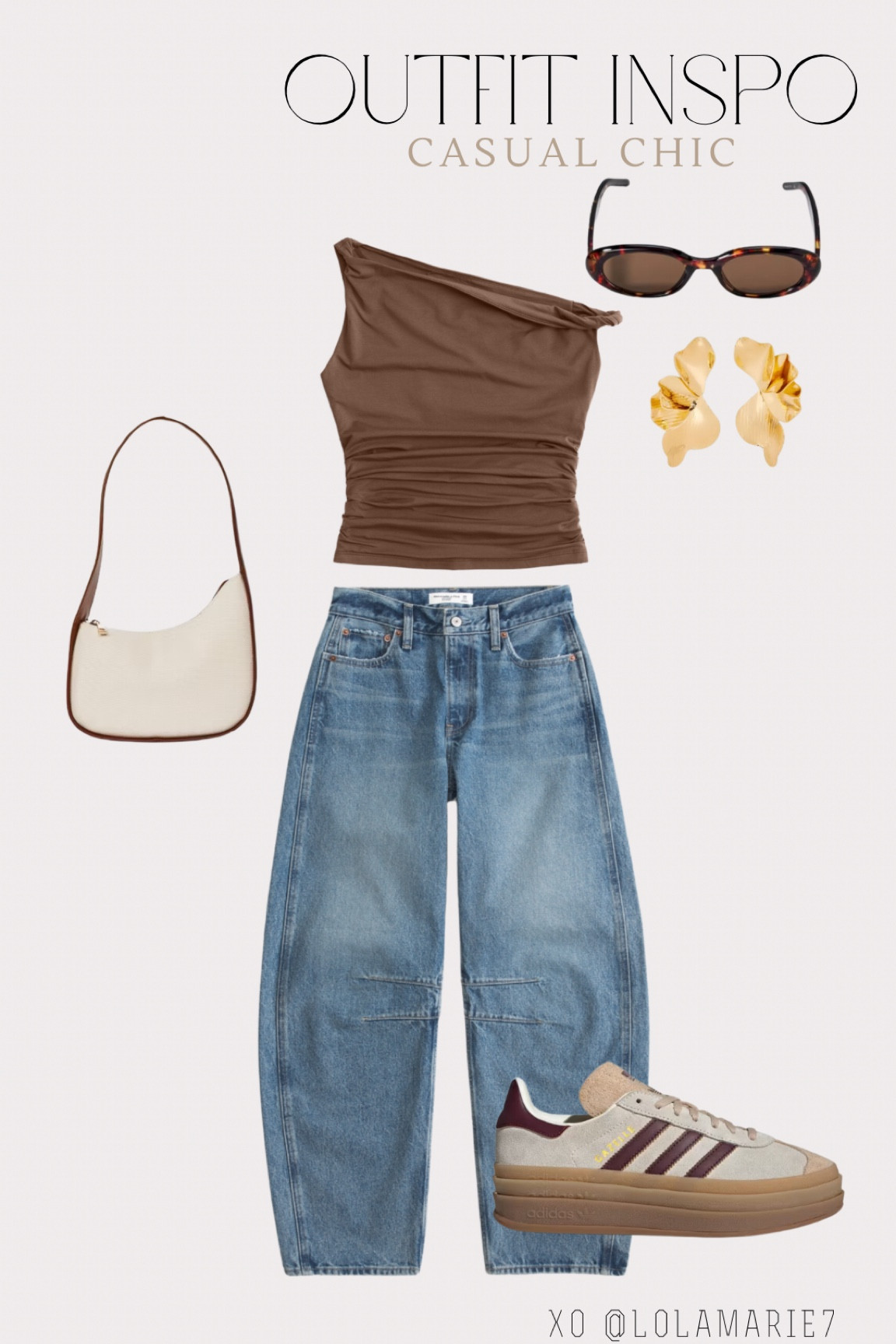 Casual chic outfit inspo! This top comes in lots of color options & these new barrel jeans from Abercrombie 😍 

#abercrombie #adidas #target 

#LTKStyleTip #LTKSaleAlert #LTKMostLoved