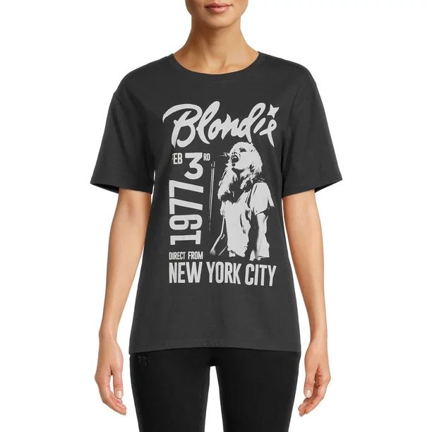 Time and Tru Women's Blondie NY Graphic Short Sleeve Tee | Walmart (US)