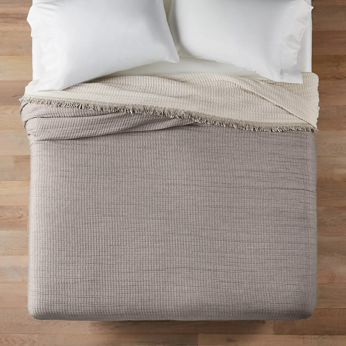 Reversible Textured Cotton Chambray Coverlet - Casaluna™ | Target