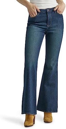 Wrangler Womens High Waisted Fierce Flare Jean | Amazon (US)