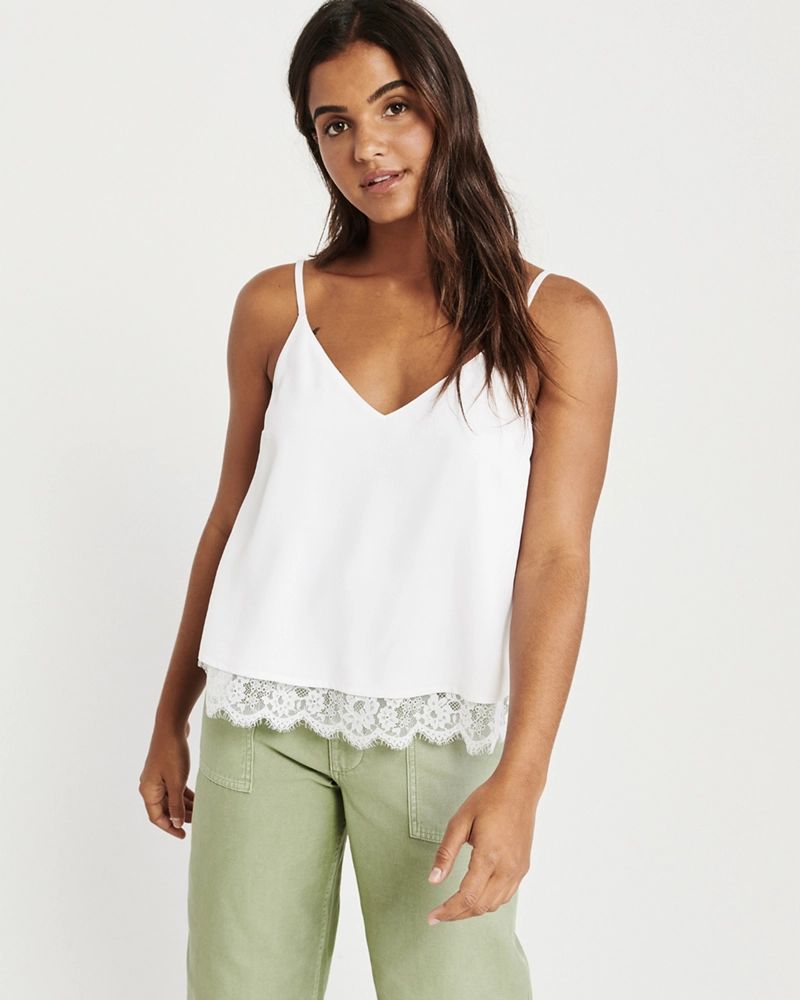 Swing Lace-Trim Cami | Abercrombie & Fitch US & UK