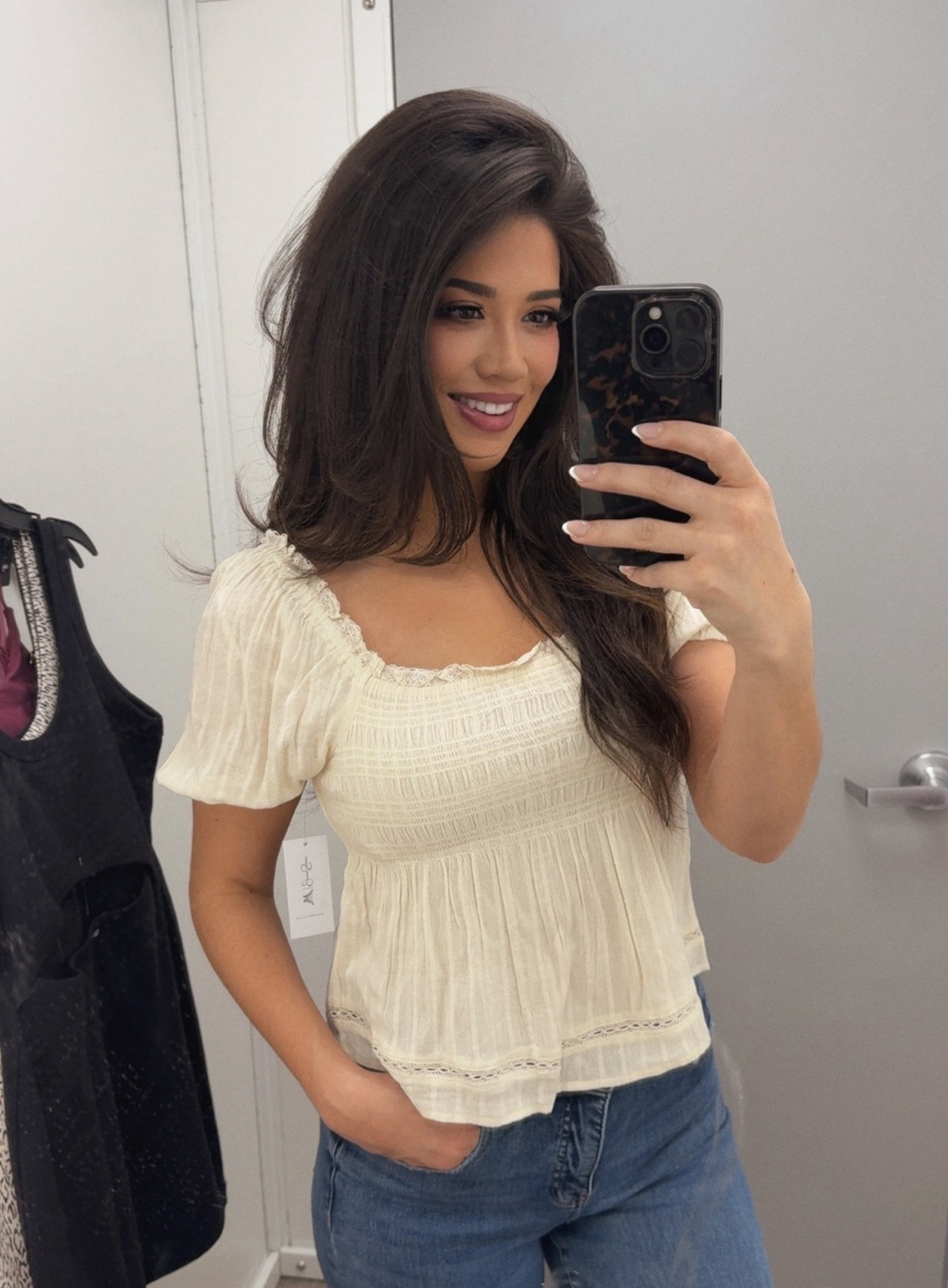 Spring Smocked Top 

#LTKMidsize #LTKTall #LTKootd