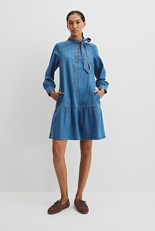 Soft Denim Smock Dress | Country Road