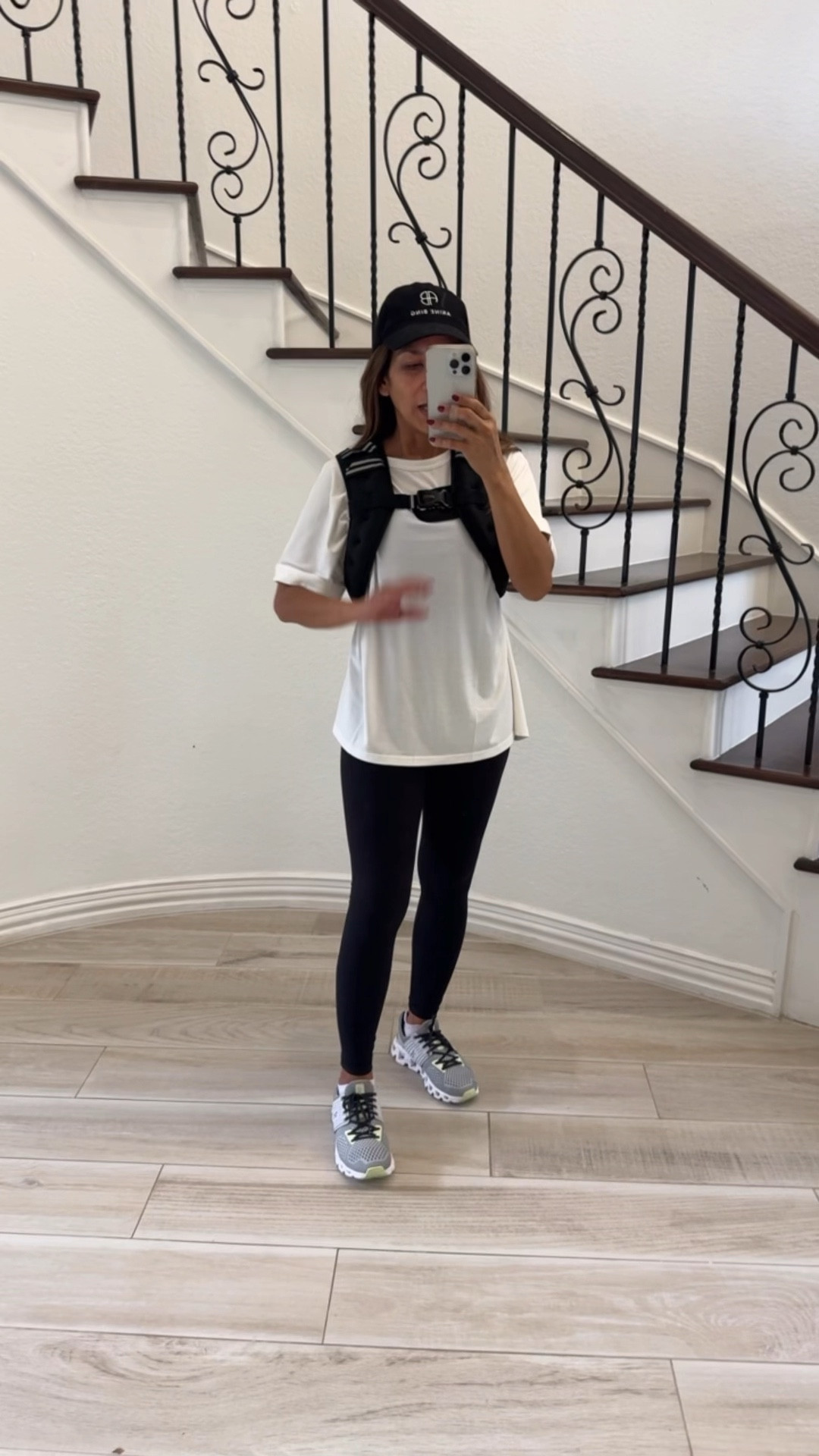 Love my weighted vest. Great for gifting for the fitness person in your life. I have the 12#.
Tshirt in small oversized  fit.
Leggings in XS.
Oncloud sneakers tts so comfy. 

#LTKHoliday #LTKFitness #LTKGiftGuide