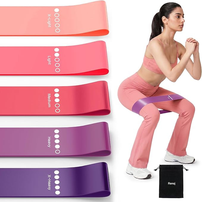 Resistance Bands for Working Out, 5-Pack Elastic Loop Exercise Bands for Strength Training Stretc... | Amazon (US)
