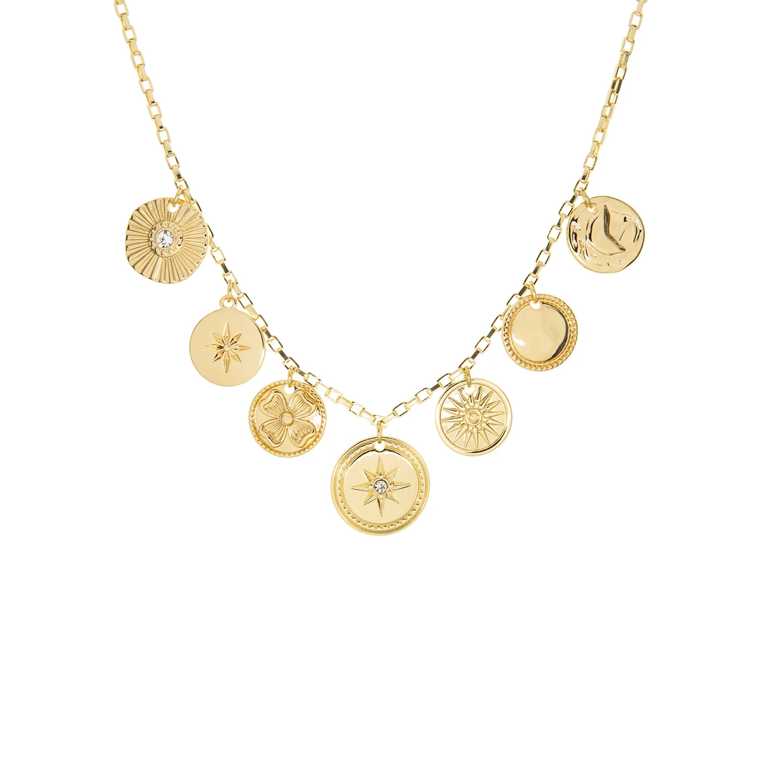 multi-coin charm necklace | Marlyn Schiff