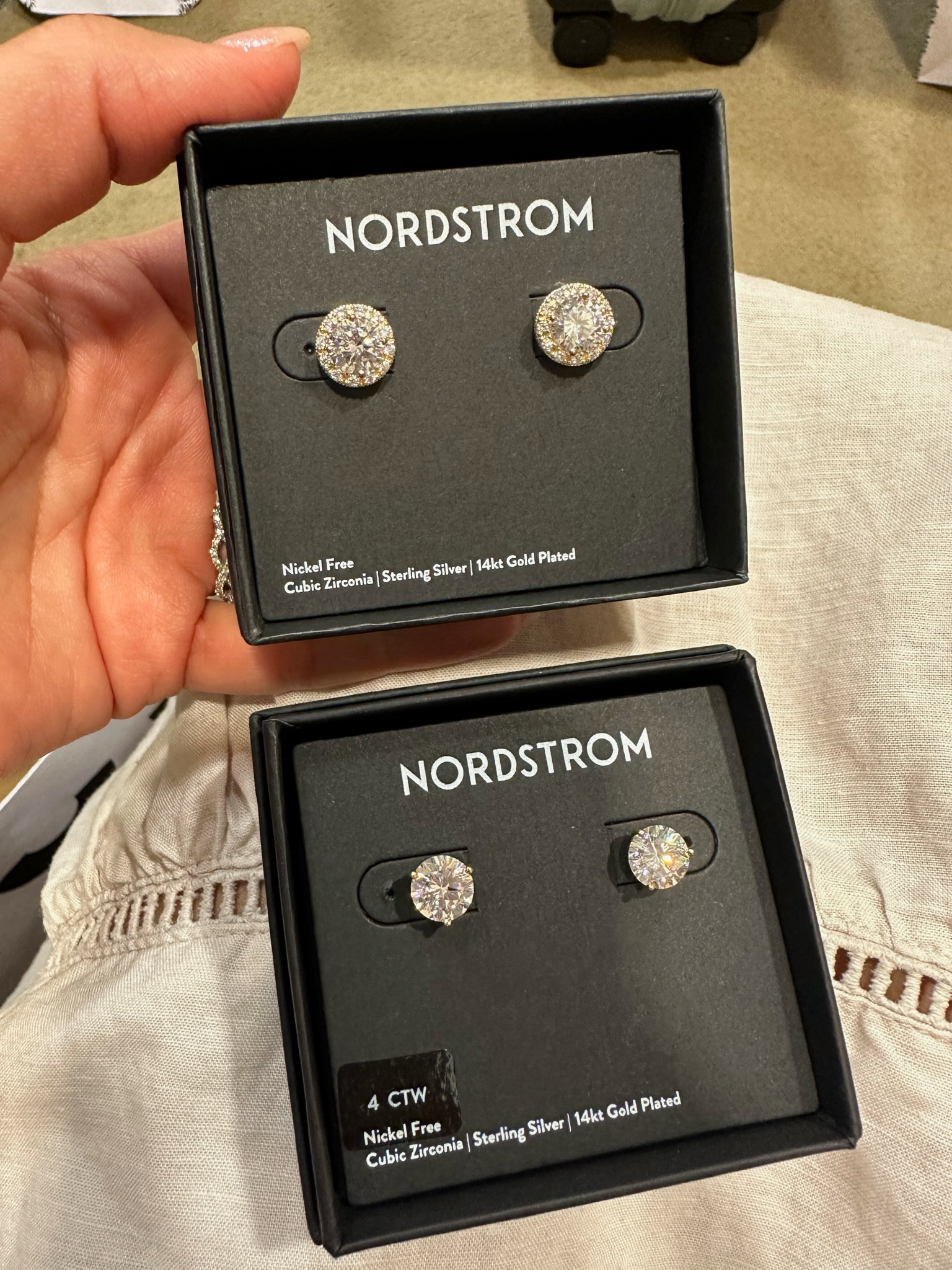 Nordstrom cz on sale stud earrings