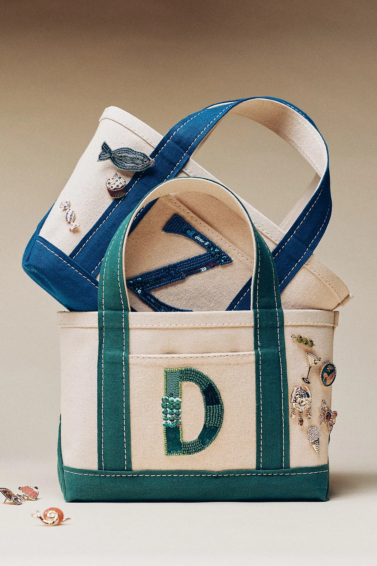 The Hartley Monogram Mini Canvas Tote by Maeve | Anthropologie (US)