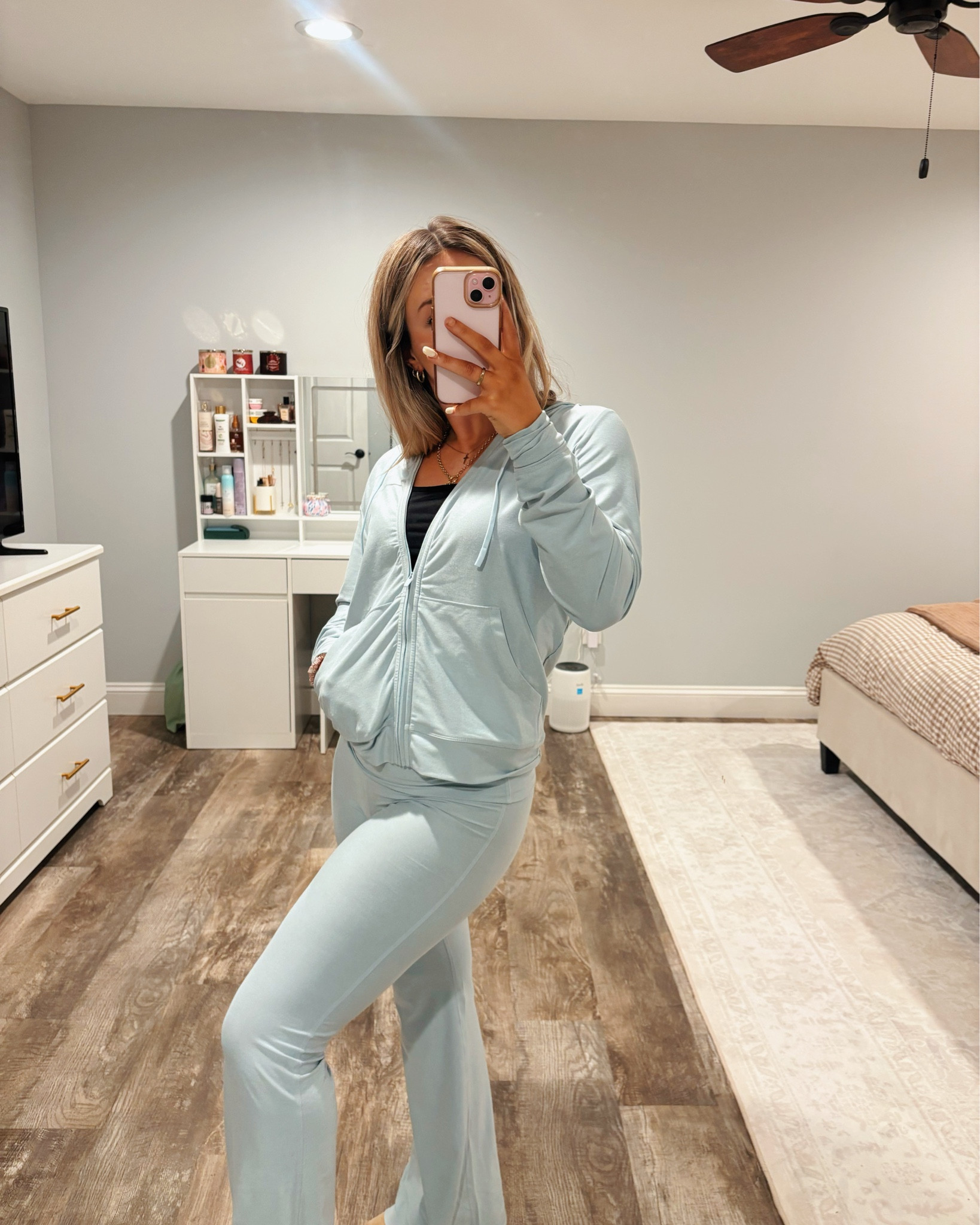 The perfect cozy winter outfit ❄️🩵 wearing small in everything! 

#LTKGiftGuide #LTKootd #LTKHoliday