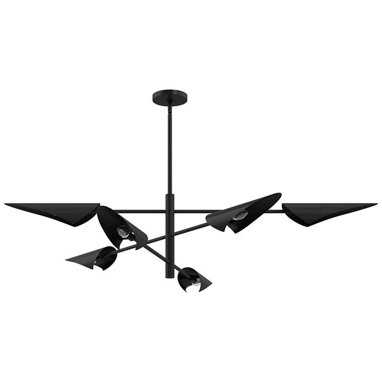Hunter Merian Matte Black 6 Light Large Chandelier Ceiling Light Fixture | Lamps Plus