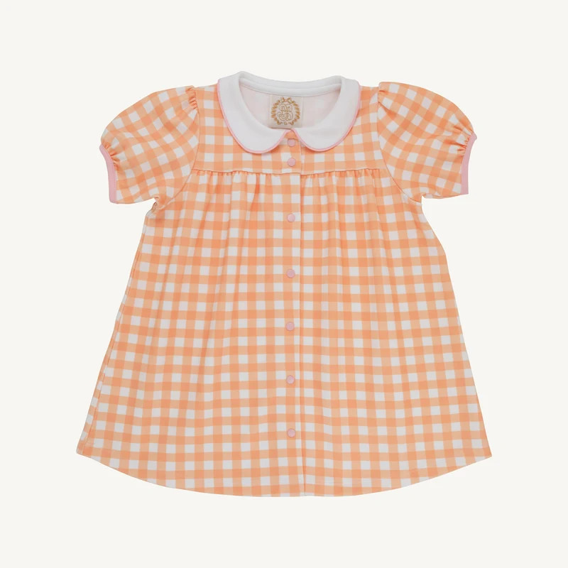 Tabitha's Teacher's Pet Dress - Seashore Sherbet Gingham | The Beaufort Bonnet Company