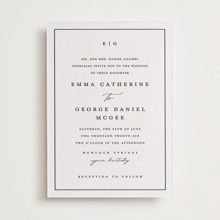 Letterpress Wedding Invitations | Minted