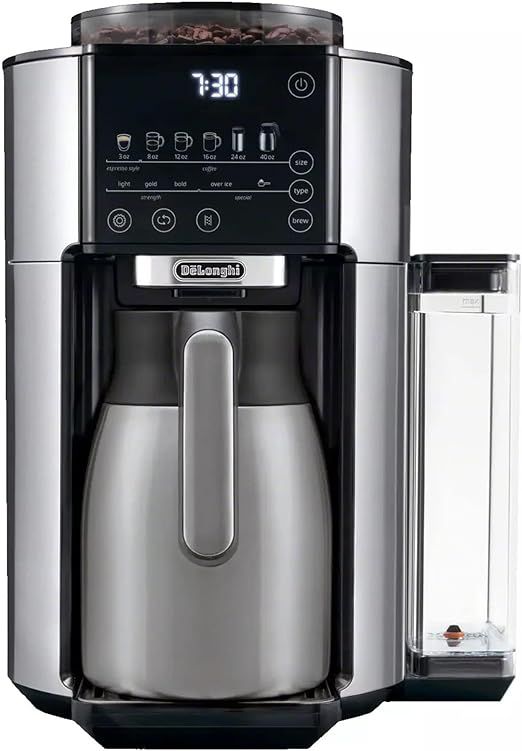 De'Longhi TrueBrew Drip Coffee Maker, Built in Grinder, Single Serve, 8 oz to 24 oz with 40 oz Ca... | Amazon (US)