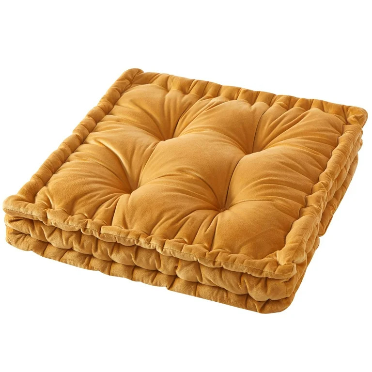 Stylehouse 20" x 20" Golden Rod Decorative Floor Pillow - Walmart.com | Walmart (US)