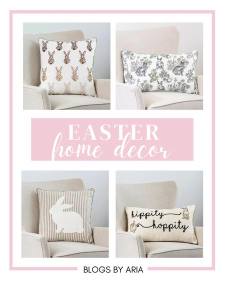 Neutral Easter pillows. Want to decorate for Easter without using pastel colors? These neutral pillows are a great option for you especially if you just want to add 1 or 2 pillows to your existing decor. #homedecor #easter #easterdecor 

#LTKSeasonal #LTKhome #LTKunder50