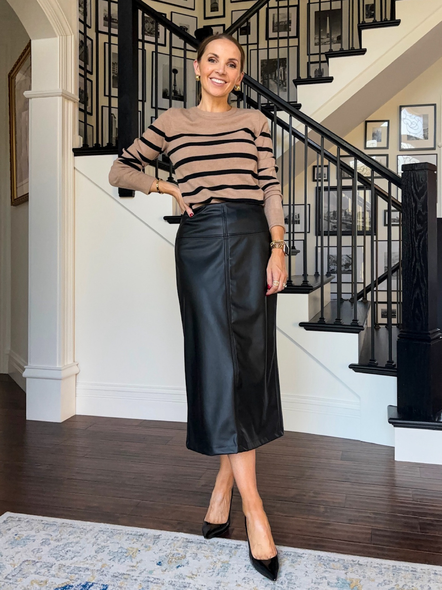 @target leather skirt + striped sweater fall workwear office style 

#LTKStyleTip #LTKFindsUnder50 #LTKWorkwear