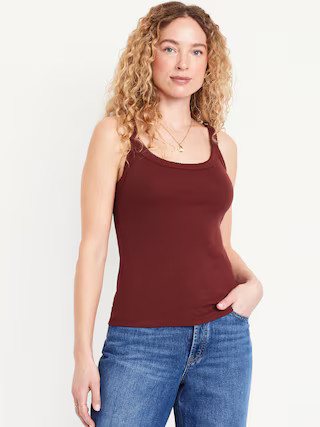 90s Ribbed Lace-Trim Tank | Old Navy (US)