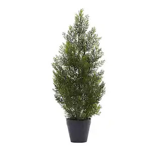 Nearly Natural Indoor and Outdoor 2 ft. Artificial Mini Cedar Pine Tree 5469 - The Home Depot | The Home Depot