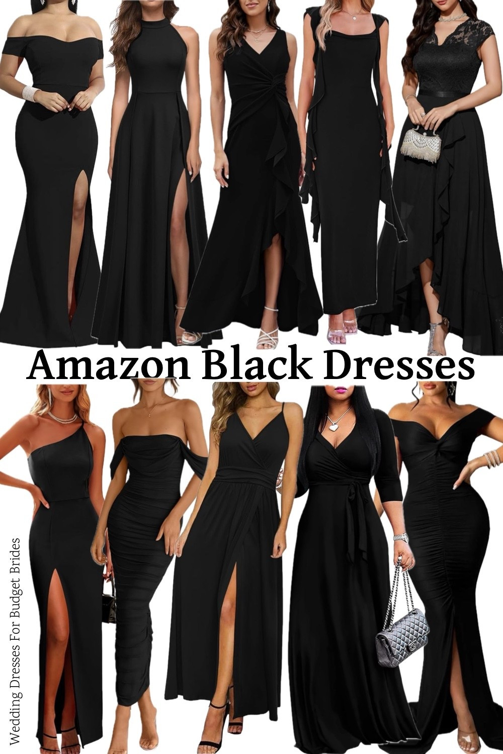 Affordable long black evening gowns under $100 each on Amazon. 

For formal wedding guest dress or prom dress.

#LTKFindsUnder100 #LTKWedding #LTKFindsUnder50