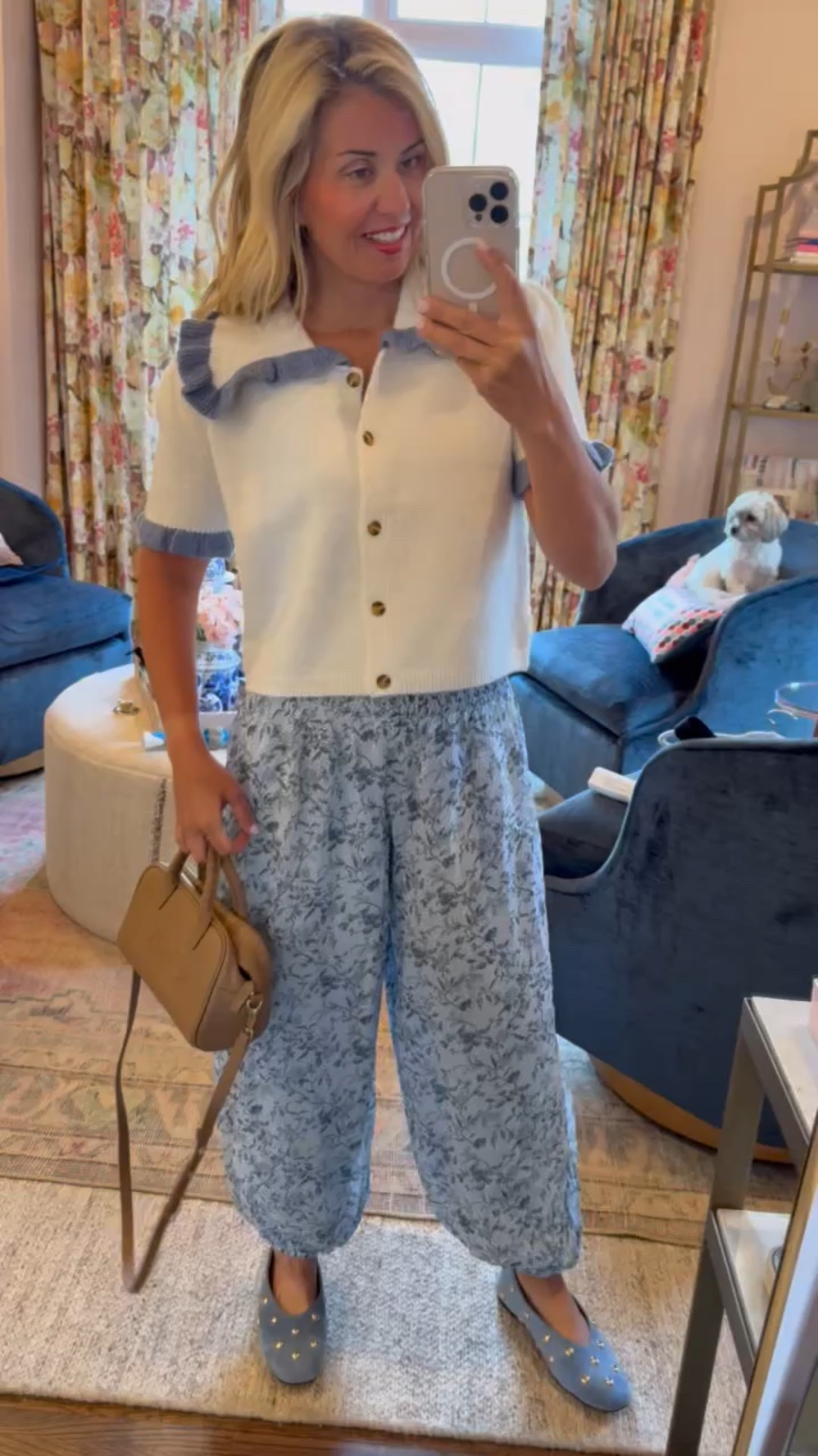 Sweater Back in stock!!! Totally obsessed with this look!! I have a feeling these pants will sell out too. Cuteness!!
Sweater & Pants- xs
Flats - 7 (1 size down) 

#LTKootd #LTKOver40 #LTKmomlife