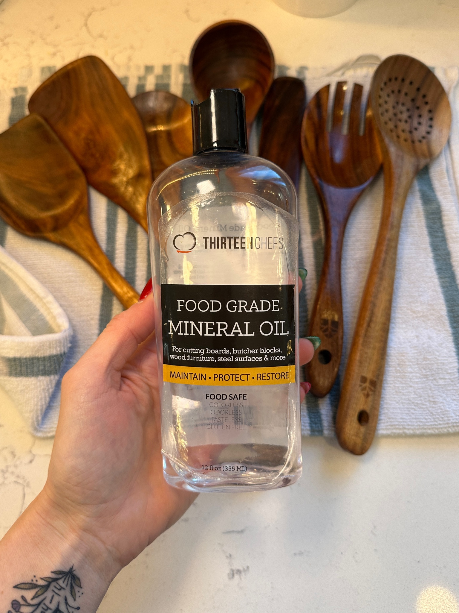 Keep your wooden utensils and cutting boards pretty! Take care of them and they take care of you for years to come!