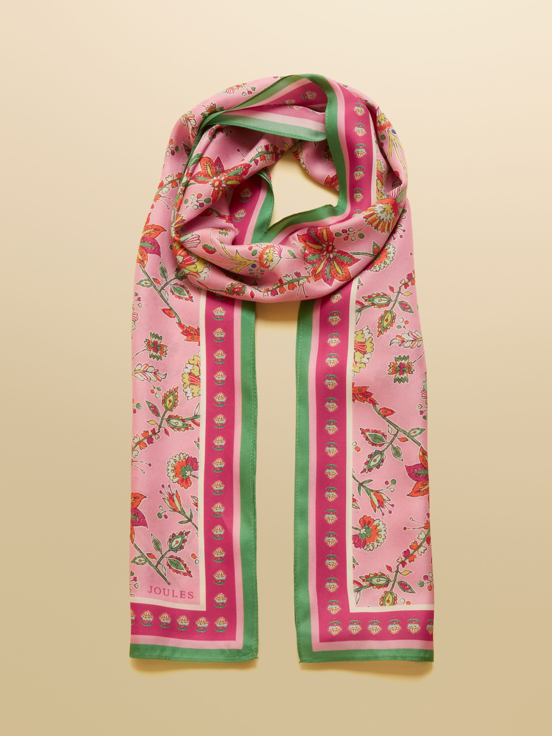 Windsor Pink Silk Scarf | Joules | Joules