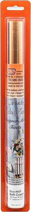 K&S Precision Metals Copper Crafting Foil 6020-0.005" Thick x 12" Wide x 30" Long (1 Roll) - DIY ... | Amazon (US)