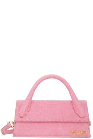 Pink La Montagne Croc 'Le Chiquito Long' Clutch | SSENSE