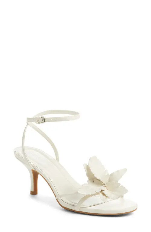 Open Edit Zuri Ankle Strap Sandal in White Ice at Nordstrom, Size 9 | Nordstrom