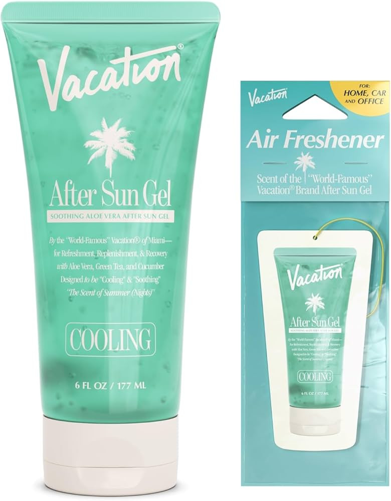 VACATION After Sun Gel & Air Freshener Bundle, Soothing Aloe Vera for Sunburn Relief, Hydrating &... | Amazon (US)