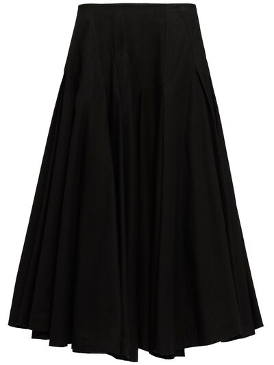 Gonna midi luciana in twill di cotone plissé - Sportmax - Donna | Luisaviaroma | Luisaviaroma