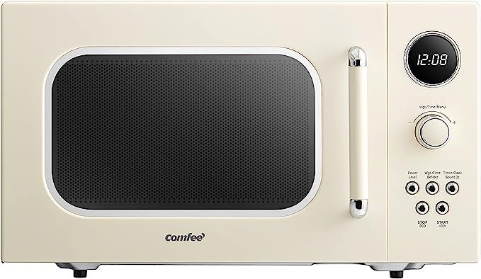 COMFEE' CM-M092AAT Retro Microwave with 9 Preset Programs, Fast Multi-stage Cooking, Turntable Re... | Amazon (US)