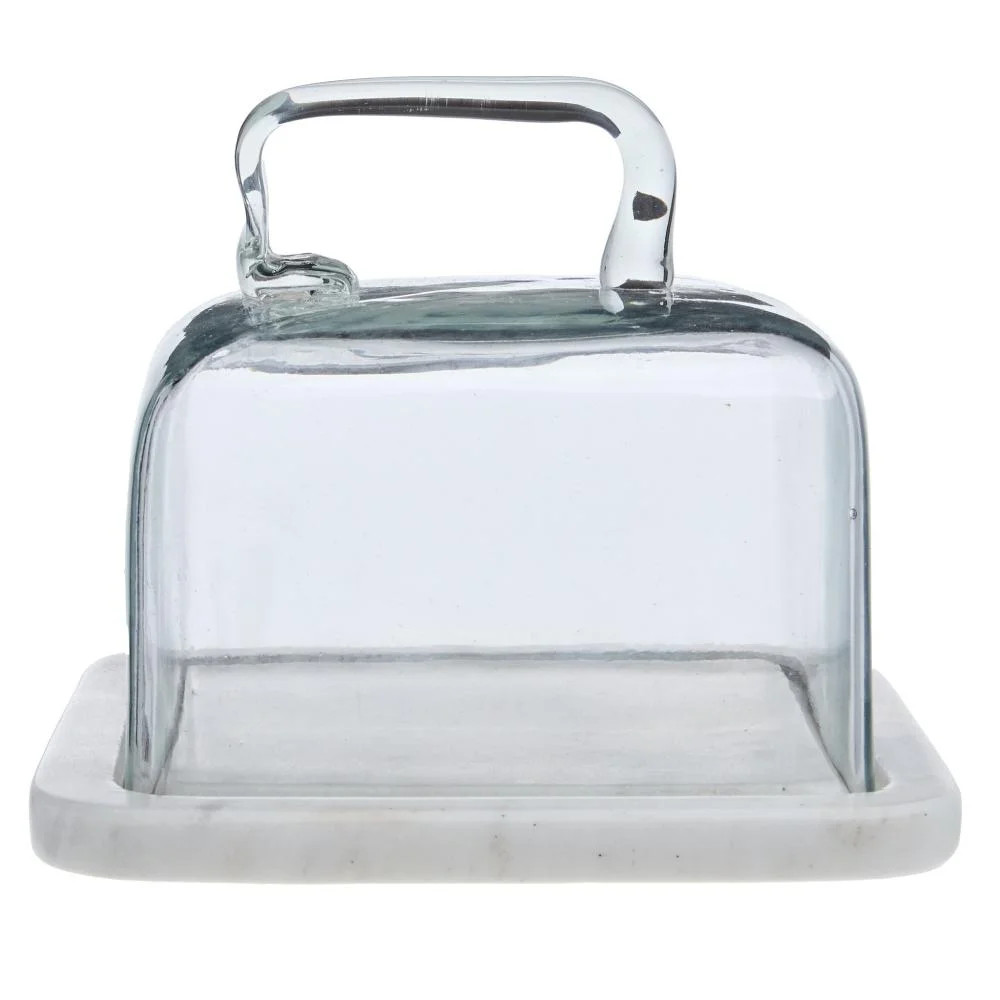 Creative Co-Op Glass Cloche w/Wood Base 2pc Set | Walmart (US)