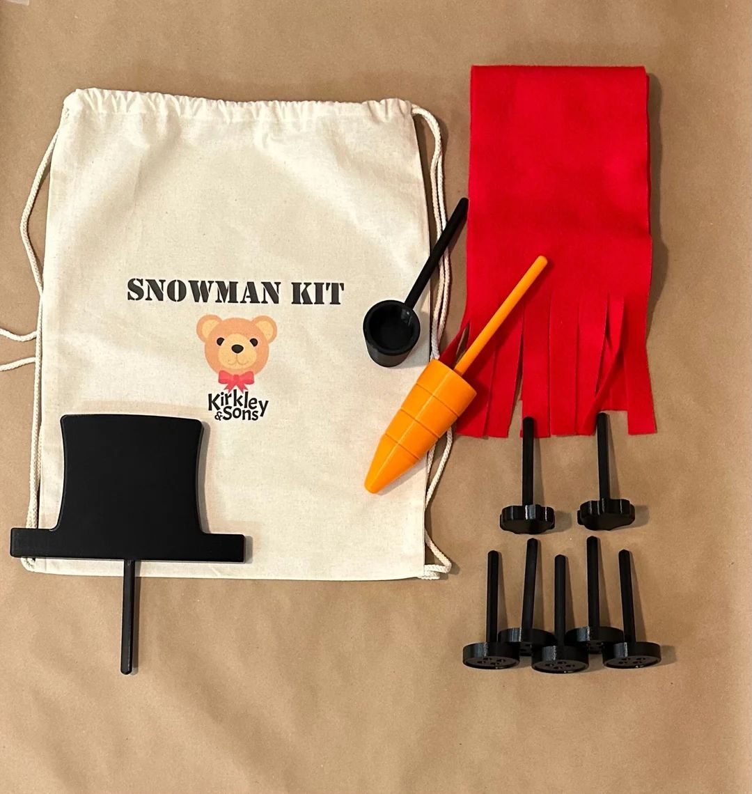 Snowman Kit Family Outdoor Activity Snow Fun Pretend Play - Etsy | Etsy (US)