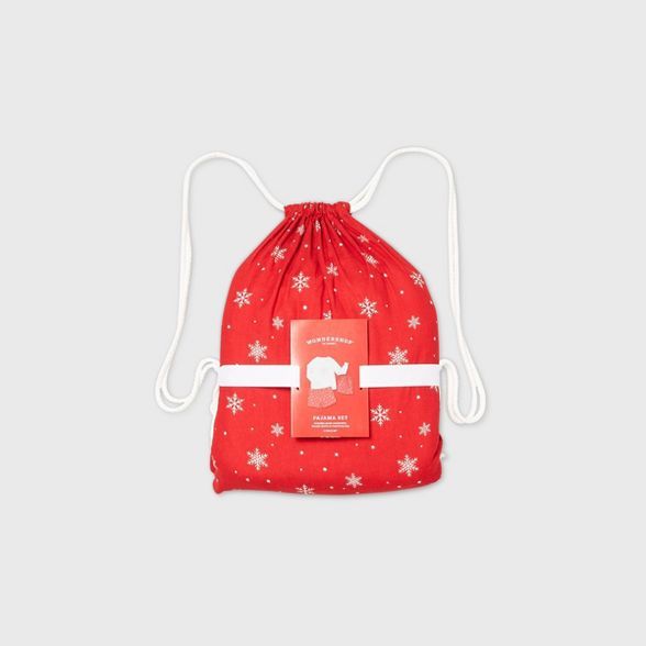 Women's Snowflake 3pc Backpack and Pajama Set - Wondershop™ Red | Target